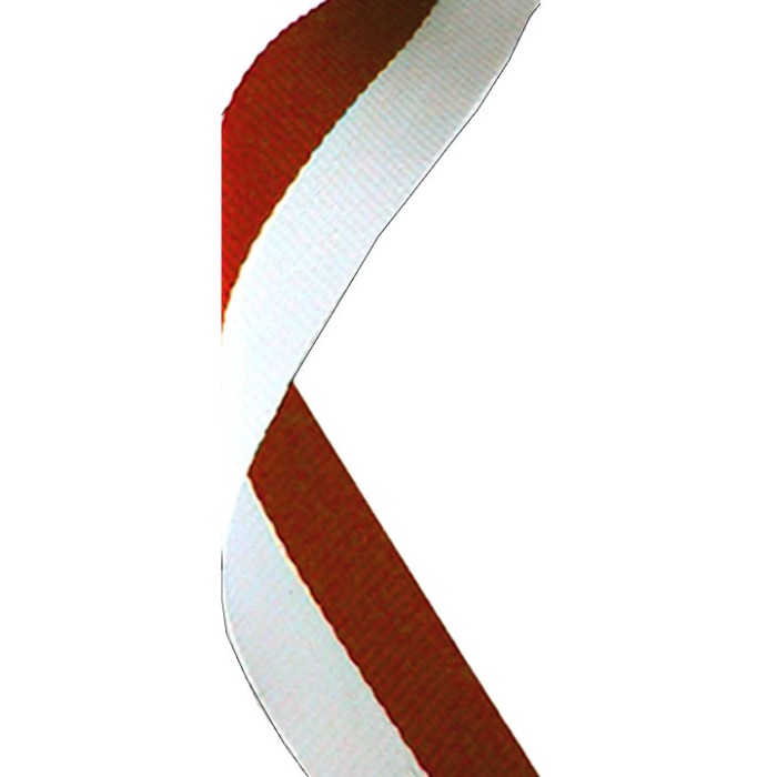 22MM RED/WHITE RIBBON